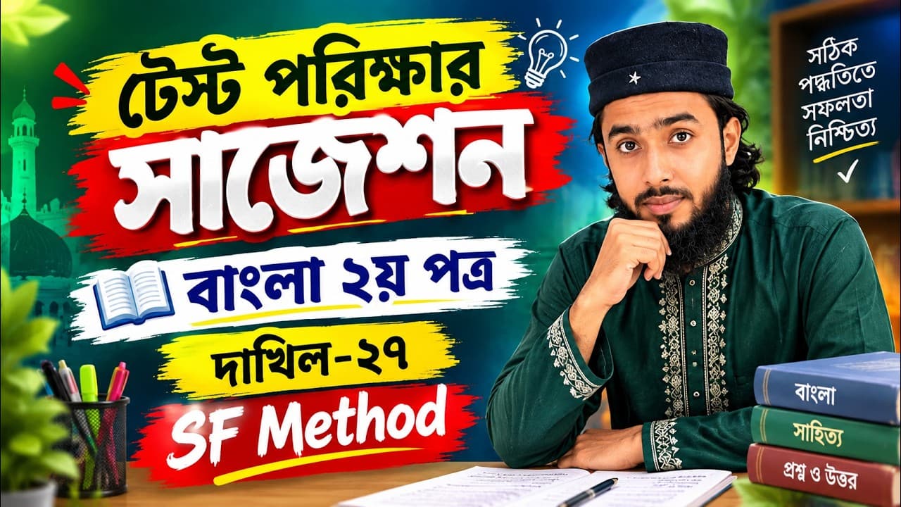 বাংলা ২য় পত্র || টেস্ট পরিক্ষার সাজেশন || দাখিল-২৭ || SF Method || শাহজালাল ফারহান 
