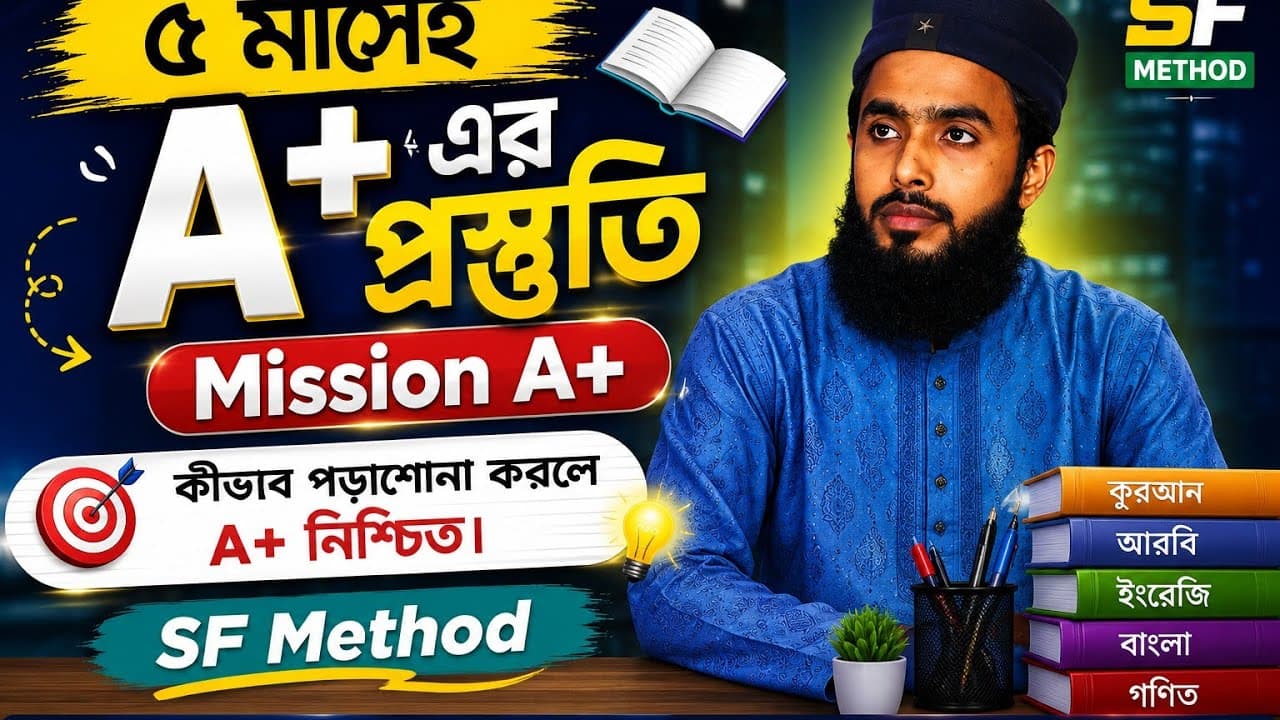 কীভাবে পড়াশোনা করলে A+ নিশ্চিত || ৫ মাসেই A+ এর প্রস্তুতি, ইনশাআল্লাহ || Mission A+ || SF Method