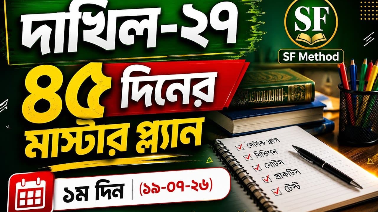 ১ম দিন || ৪৫ দিনের মাস্টার প্ল্যান || Mission A+ || SSC/দাখিল-২৭